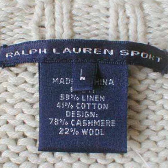 NEW Vintage Polo Ralph Lauren Sweater! S or L Creme With Black Lab Dog Design - Picture 3 of 3